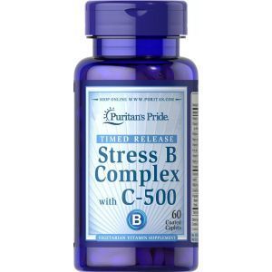 Комплекс В - стресс с витамином С, Stress Vitamin B-Complex, Puritan's Pride, 60 капсул
