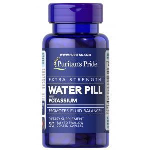 Поддержка водного баланса, Extra Strength Water Pill, Puritan's Pride, 50 каплет
