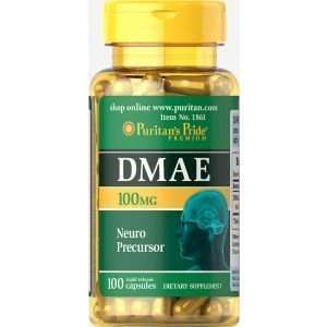 Диметиламиноэтанол, DMAE, Puritan's Pride, 100 мг, 100 капсул