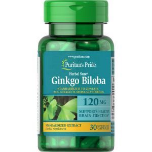 Гинкго Билоба, Ginkgo Biloba, Puritan's Pride, пробная, 120 мг, 30 капсул (Default)