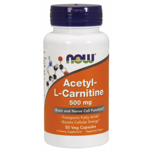 Ацетил Л карнитин, Acetyl-L Carnitine, Now Foods, 500 мг, 50 капсул