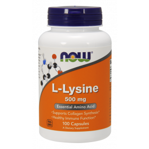 Лизин, L-Lysine, Now Foods, 500 мг, 100 капсул