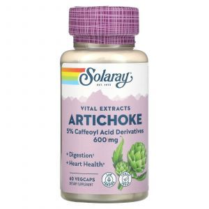 Артишок, экстракт листьев, Artichoke Leaf Extract, Solaray, 300 мг, 60 капсул (Default)