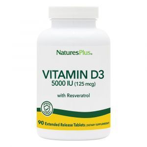 Витамин D3 ультра, Ultra Vitamin D3, Nature's Plus, 125 мкг (5000 МЕ), 90 таблеток с расширенным высвобождением
