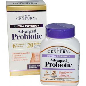 Пробиотики, 21st Century Health Care, 60 капсул