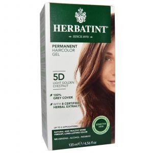 Краска для волос, Herbatint, 5D, светло-золотой каштан, 135 мл.