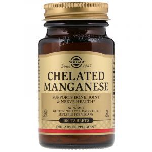 Марганец, Chelated Manganese, Solgar, 100 таблеток (Default)