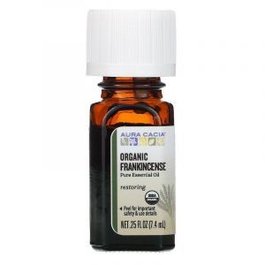 Эфирное масло ладана, Essential Oil Frankincense, Aura Cacia, органик, 7,4 мл
