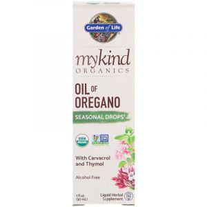 Ulei de oregano, ulei de oregano, Garden of Life, MyKind Organics, picături, 30 ml