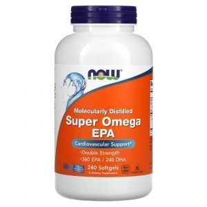 Супер Омега-3, Super Omega EPA, Now Foods, 360 ЭПК/ 240ДГК, 240 гелевых капсул  
