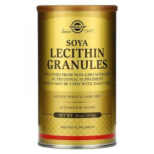 Лецитин соевый, Lecithin Granules, Solgar, гранулы, 454 г
