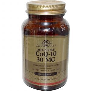 Коэнзим Q10 Мегасорб, Solgar, 30 мг, 120 капсул