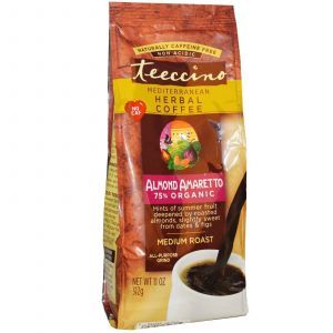 Средиземноморский травяной кофе миндаль-амаретто, Herbal Coffee, Teeccino, 312 г