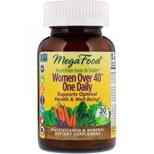 Витамины для женщин, Women Over 40, Mega Food, 40+, 1 в день, 30 таблеток (Default)