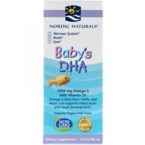 Жидкий рыбий жир для детей + Д3, Baby's DHA, Nordic Naturals, 60 мл (Default)