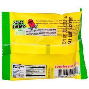 Кислые желейные конфеты, Sour Beans, YumEarth, упаковка 50 пачек по 20 г