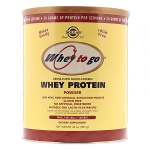Сывороточный протеин, ваниль, Whey Protein, Solgar, порошок, 907 г (Default)