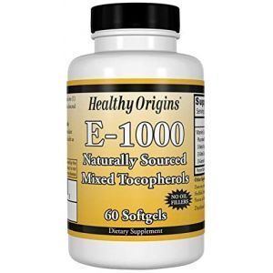 Витамин Е, Vitamin E, Healthy Origins, 1000 МЕ, 60 гелевых капсул
