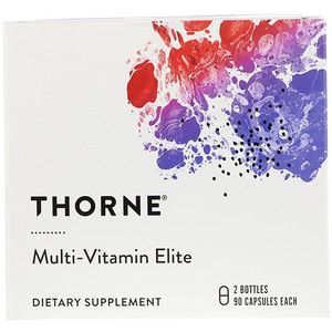 Мультивитамины элит, Multi-Vitamin Elite NSF Certified for Sport, Thorne Research, 2 бутылки по 90 капсул
