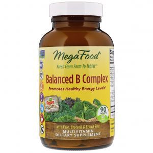 Витамин В (комплекс), Balanced B Complex, MegaFood, сбалансированный, 90 таблеток (Default)