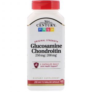 Глюкозамин хондроитин, Glucosamine Chondroitin, 21st Century, 250/200 мг, 200 кап. (Default)