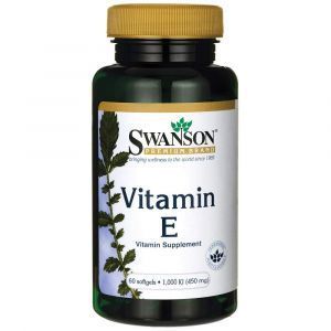 Витамин Е, Vitamin E, Swanson, 1000 МЕ (450 мг), 60 гелевых капсул