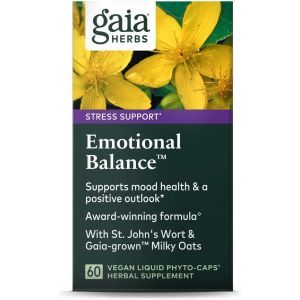 Эмоциональный баланс, Emotional Balance, Gaia Herbs, 60 веганских капсул
