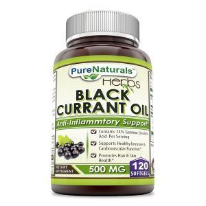 Масло черной смородины, Black Currant Oil, Pure Naturals, 500 мг, 120 гелевых капсул