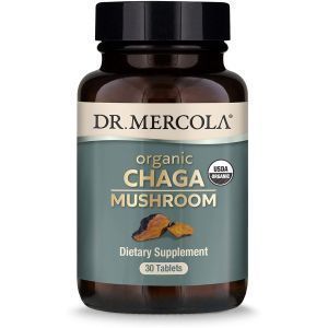 Гриб Чага, Chaga Mushroom, Dr. Mercola, органический, 30 таблеток