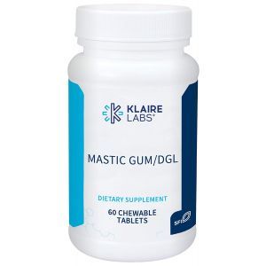 Поддержка пищеварения, Mastic Gum/DGL, Klaire Labs, вкус корицы, 60 жевательных таблеток 