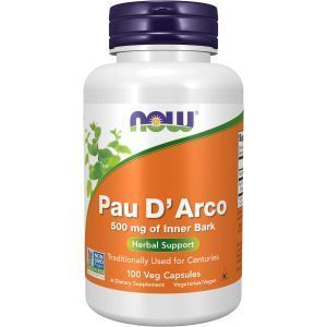 По д'арко, Pau D' Arco, Now Foods, 500 мг, 100 капсул 