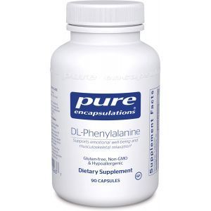 DL-фенилаланин, DL-Phenylalanine, Pure Encapsulations, 90 капсул