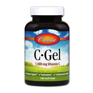 Витамин C, C-Gel, Carlson Labs, 1000 мг, 100 гелевых капсул