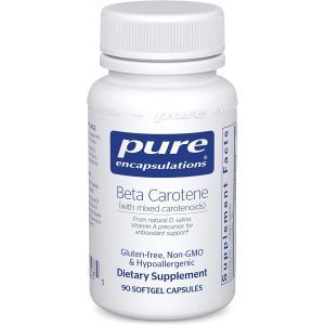 Beta caroten (cu amestecuri de carotenoide), beta caroten, încapsulări pure, antioxidant și precursor de vitamina A, 90 de capsule