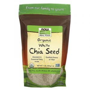 Seminte de chia, Seminte de chia, Now Foods, Real Food, alb, organic, 454 gr