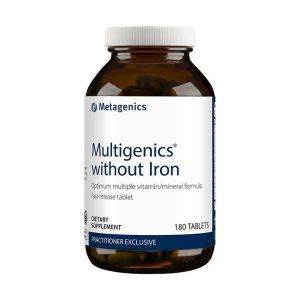 Мультивитамины и минералы, без железа, Multigenics without Iron, Metagenics, 180 таблеток 