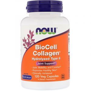 BioSil Colagen Tip II, Colagen BioCell, Now Foods, Hidrolizat, 120 capsule