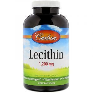 Лецитин, Lecithin, Carlson Labs, 1200 мг, 280 капсул (Default)