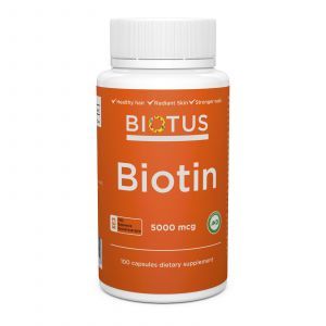 Biotină, Biotină, Biotus, 5000 mcg, 100 capsule