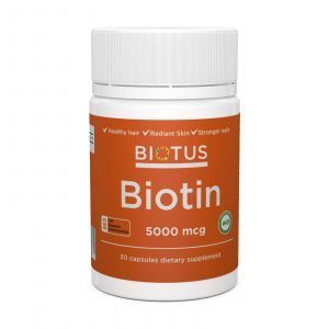 Биотин, Biotin, Biotus, 5000 мкг, 30 капсул