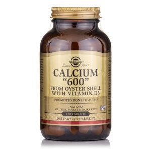 Кальций из раковин устриц, Calcium "600", Solgar, с витамином Д3, 120 таблеток