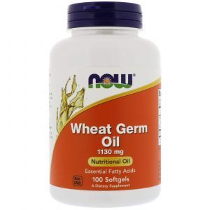 Масло зародышей пшеницы, Wheat Germ Oil, Now Foods, 1130 мг, 100 к