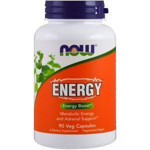 Энергия, Energy, Metabolic Energy and Adrenal Support, Now Foods, 90 капсул