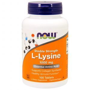 Лизин, L-Lysine, Now Foods, 1000 мг, 100 таблет