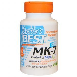 Витамин К2, МК-7 Vitamin K2, Doctor's Best, 100 мкг, 60 капсу