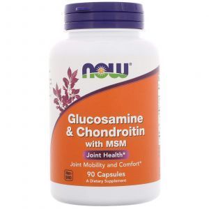 Глюкозамин, хондроитин и МСМ, Glucosamine & Chondroitin with MSM, Now Foods, 90 кап