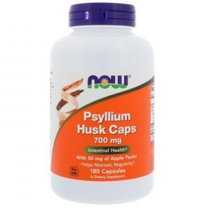Подорожник в капсулах, Psyllium Husk, Now Foods, 700 мг, 180 капсу