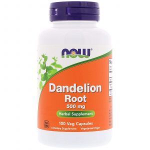 Корень одуванчика, Dandelion Root, Now Foods, 500 мг, 100 капс