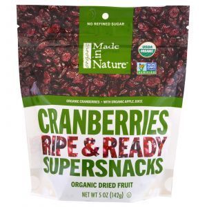 Клюква сушеная, Cranberries, Made in Nature, органик, 142