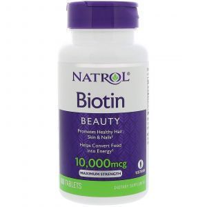 Biotin Max, Biotină, Natrol, 10.000 mcg, 100 tablete